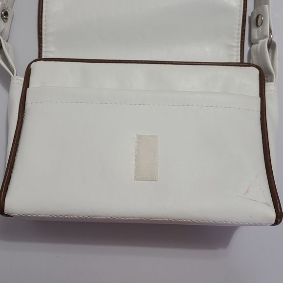 Vintage The Original Florida Keys Embossed Leather Shoulder Handbag Floral White - Picture 16 of 16